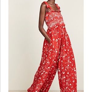 Free people color my world jumpsuit XS
